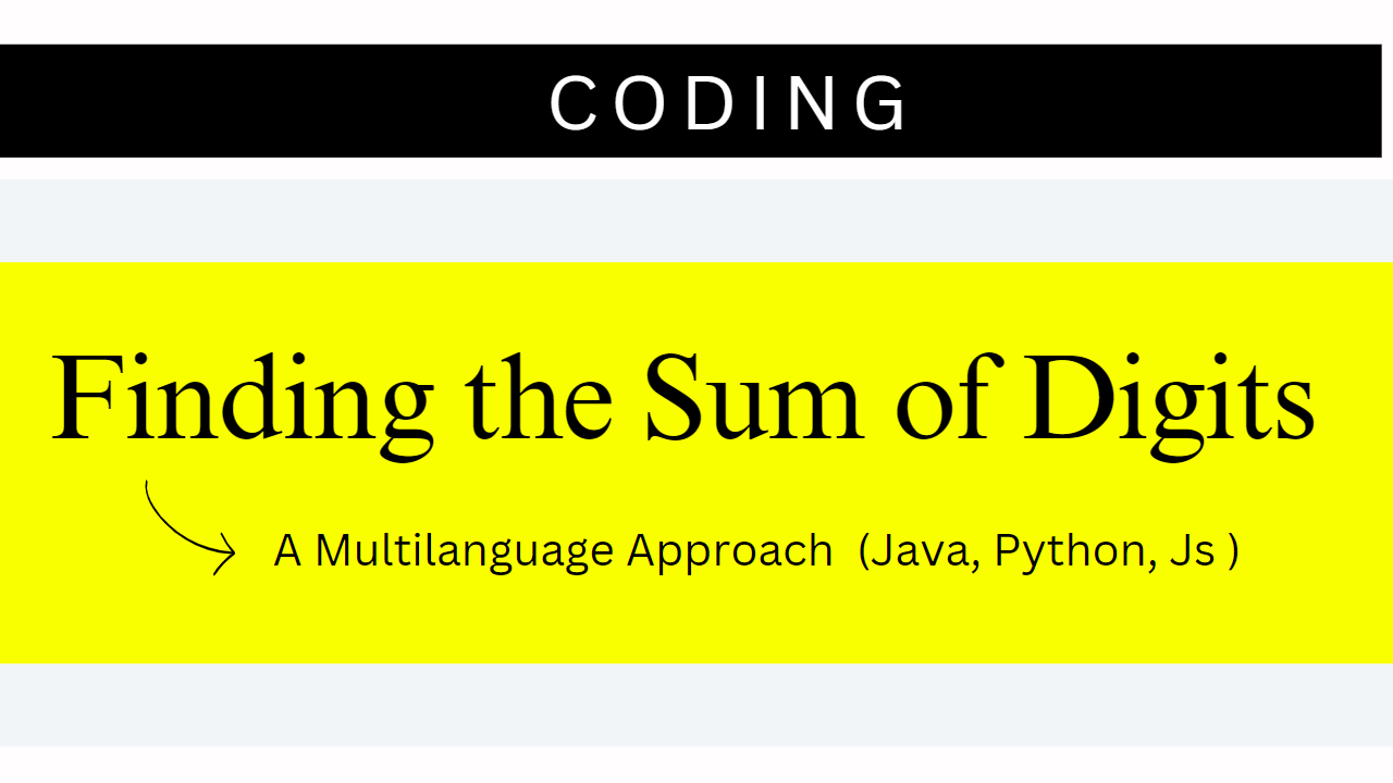 Finding the Sum of Digits