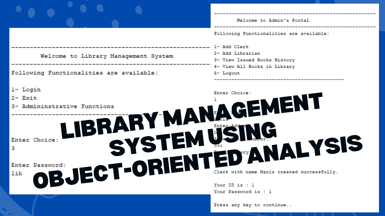 Library Management System Using Object-Oriented Analysis