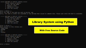 Library System using Python