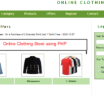 Online Clothing Store using PHP