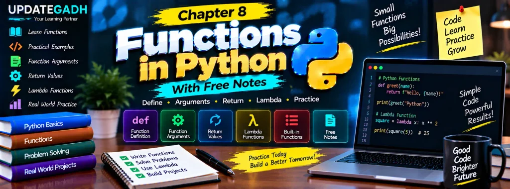 Chapter 8: Functions in Python With free Notes