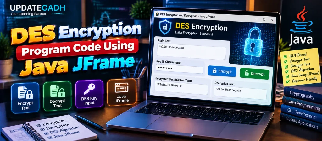 DES Encryption Program Code Using Java JFrame