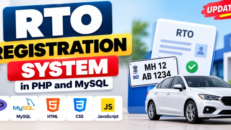 RTO Registration System in PHP and MySQL