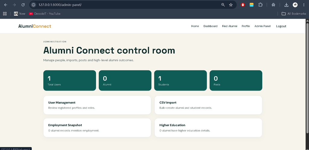 Alumni Management System Using Python
