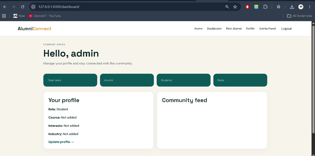 Alumni Management System Using Python