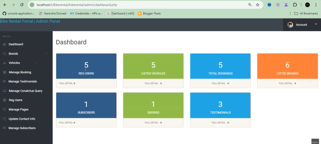 Online Bike Rental Management System Using PHP and MySQL