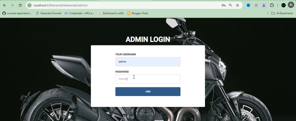 Online Bike Rental Management System Using PHP and MySQL