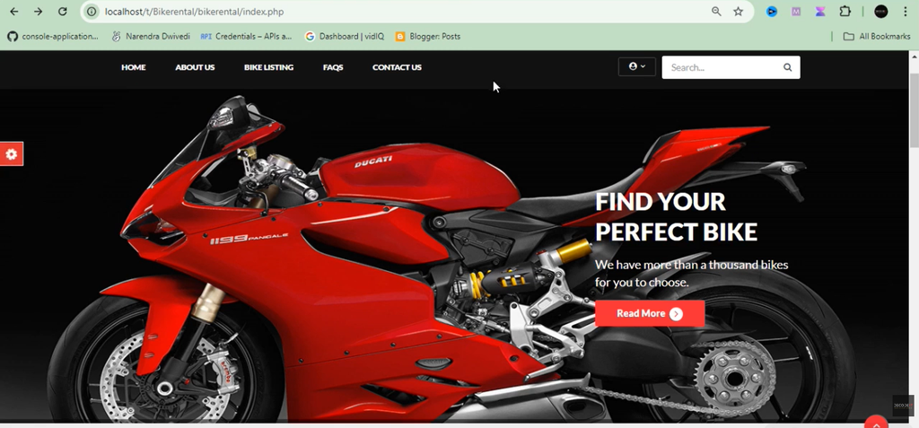 Online Bike Rental Management System Using PHP and MySQL