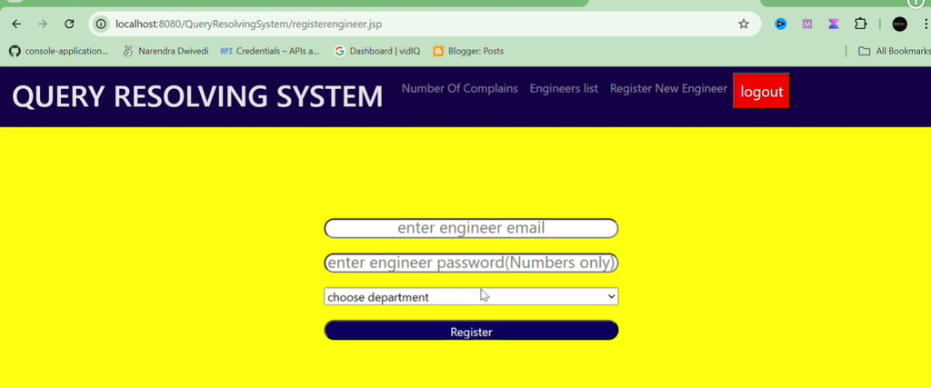 Complaint Management System Using Java and MySQL