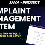 Complaint Management System using Java & MySQL