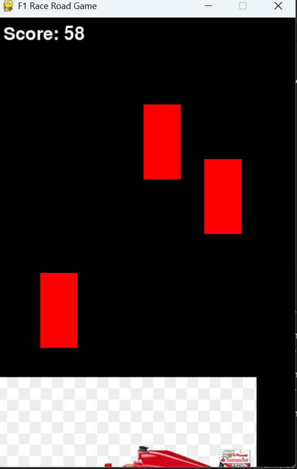 F1 Race Road Game in Python Free Source Code
