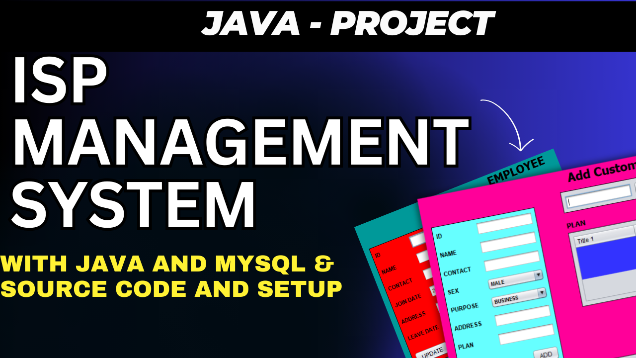 ISP Management System In Java with Setup