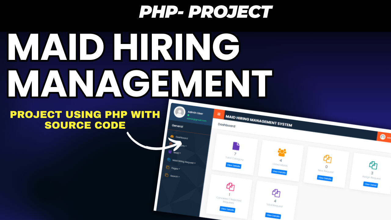 Maid Hiring Management System Using PHP and MySQL Source Code