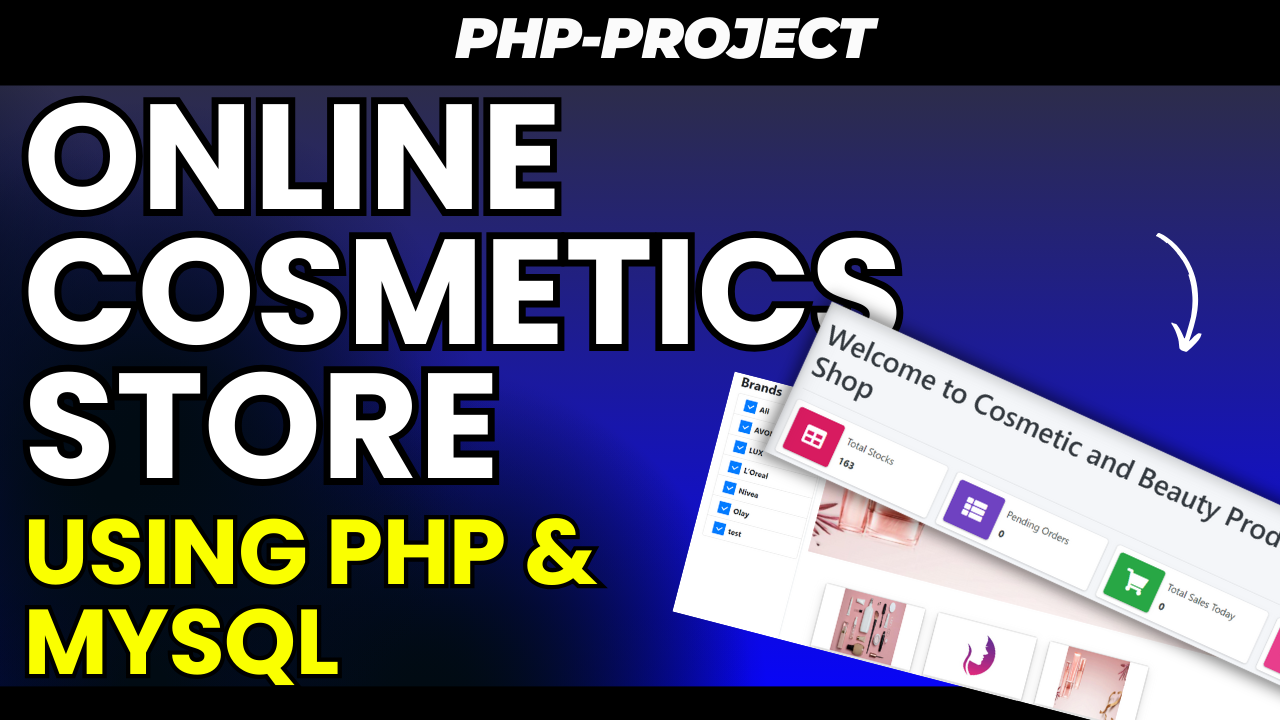 Online Cosmetics Store in PHP & MySQL with Source Code