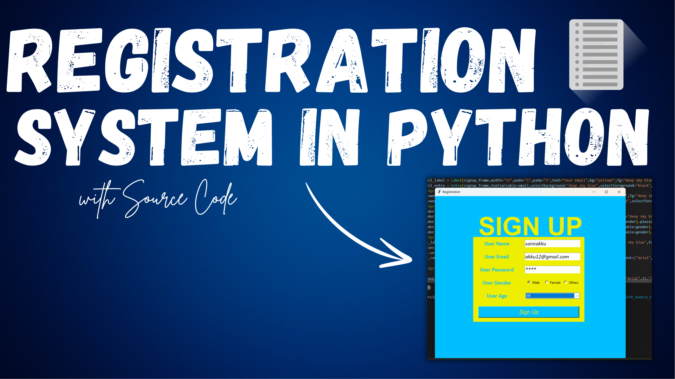 Registration System in Python with Source Code