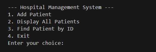 Hospital Management System in Python