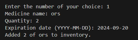 Pharmacy Management System in Python