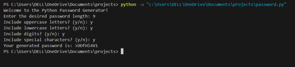 Secure Password Generator in Python With Source Code
