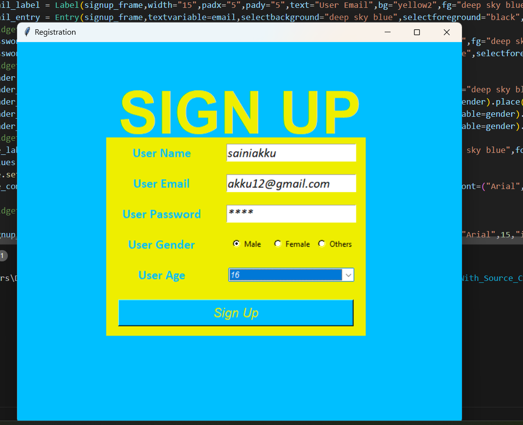 Registration System in Python with Source Code