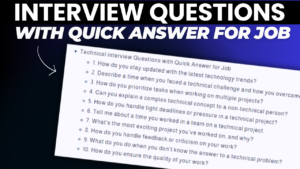 Technical interview Questions