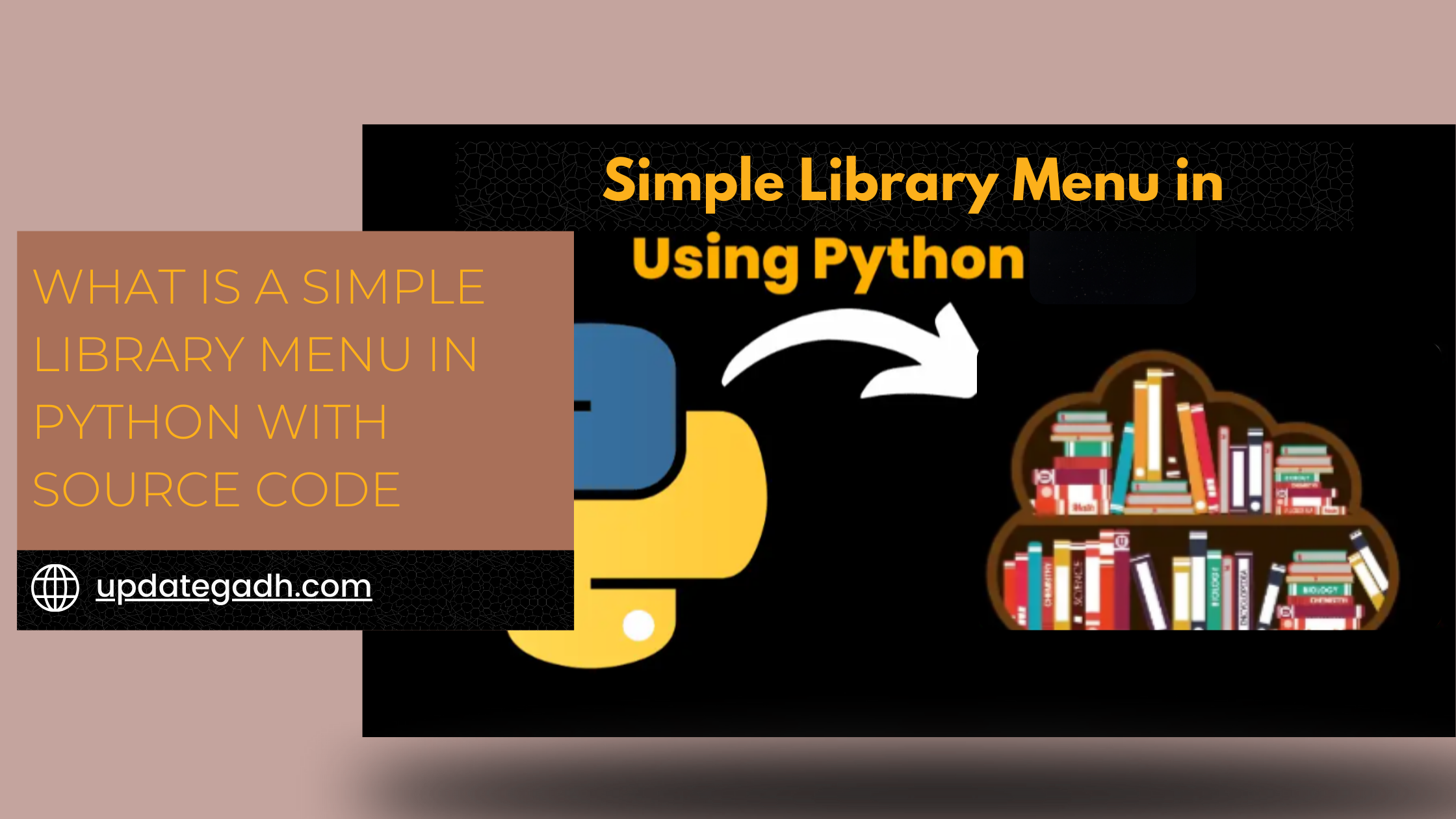 Library Menu in Python with Free Source Code