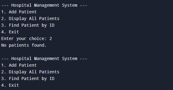 Hospital Management System in Python