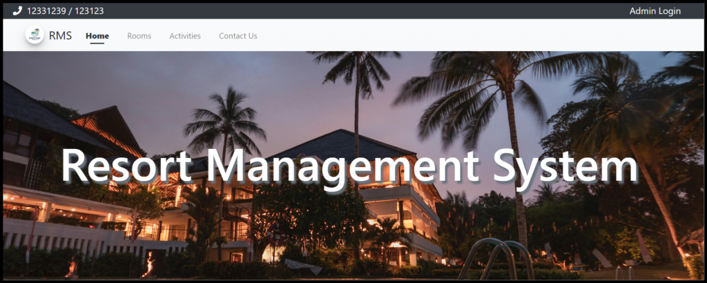 Online Resort Management System