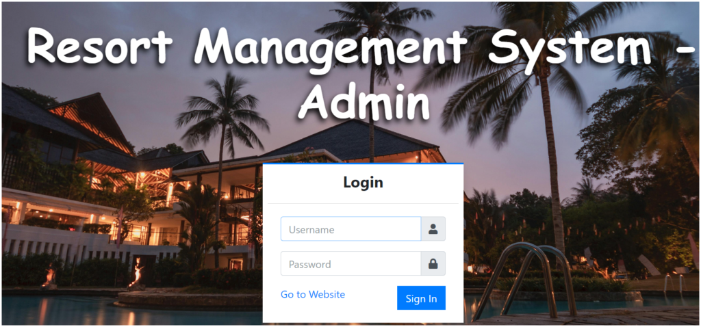 Online Resort Management System in PHP & MySQL with Code