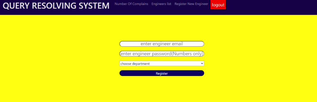 Complaint Management System using Java & MySQL