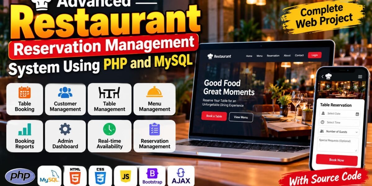 Restaurant Reservation Management System Using PHP and MySQL