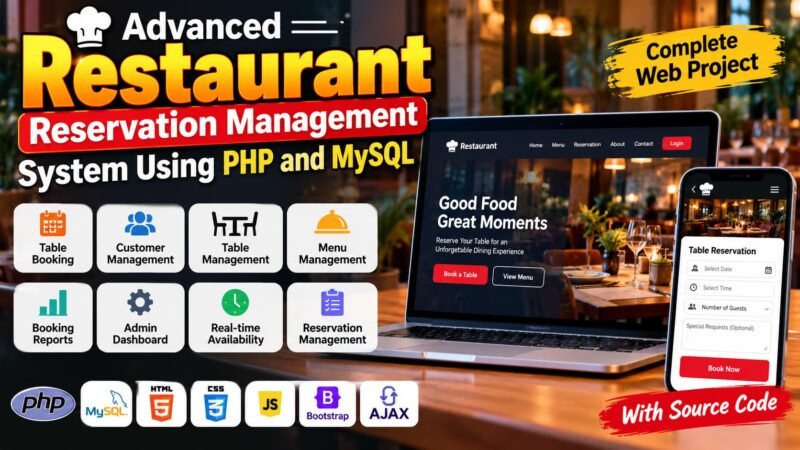Restaurant Reservation Management System Using PHP and MySQL
