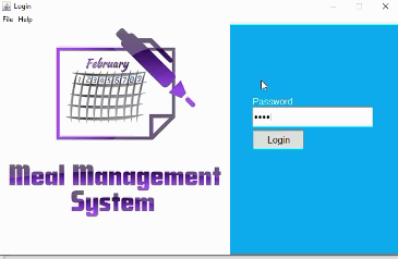 Meal Management System Using Java and MySQL