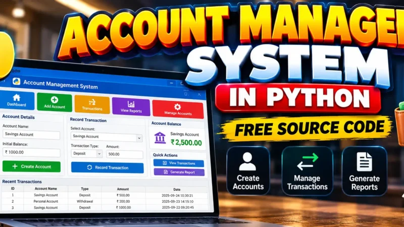 Account Management System in Python