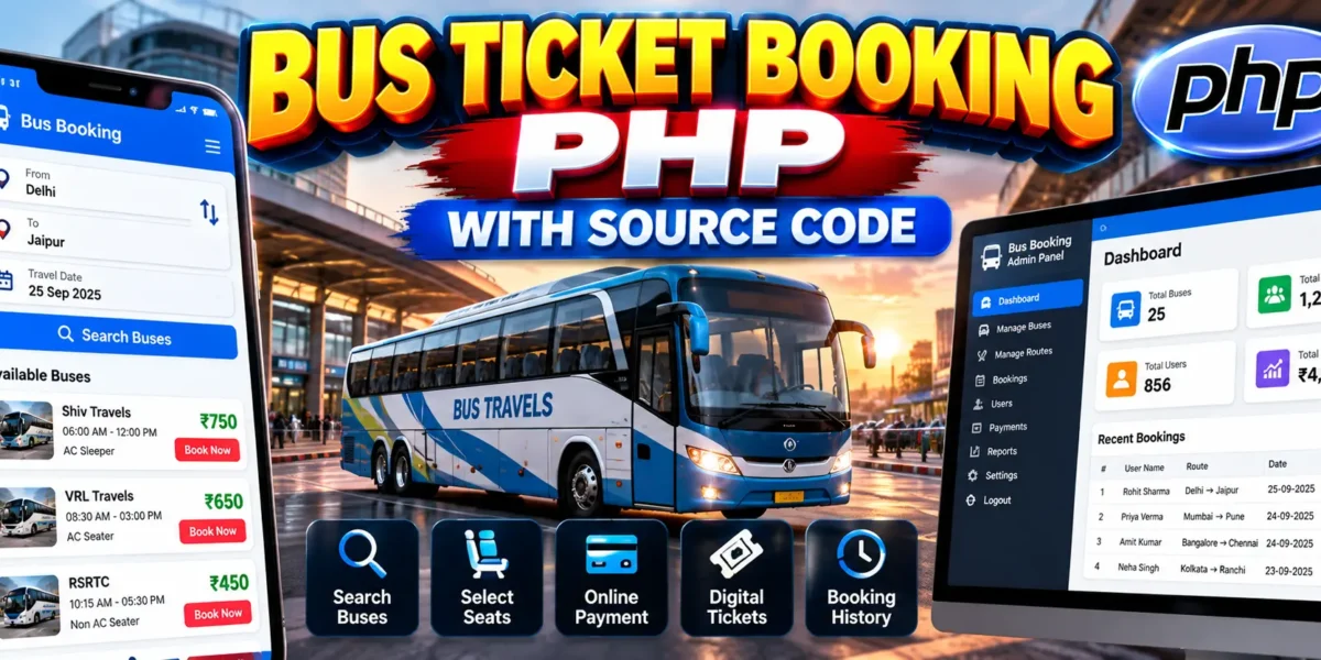 Bus Ticket Booking PHP with Source Code