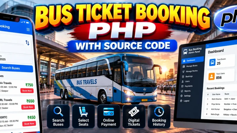 Bus Ticket Booking PHP with Source Code