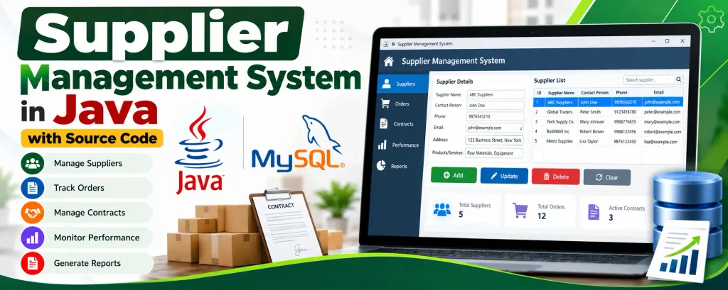 Supplier Management System in Java with Free Code