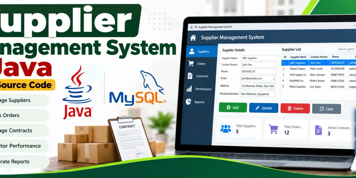 Supplier Management System in Java with Free Code