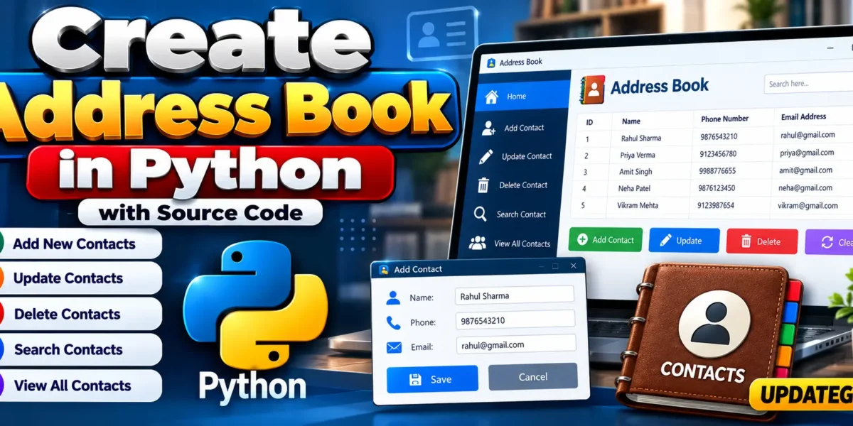 Create Address Book in Python with Source Code