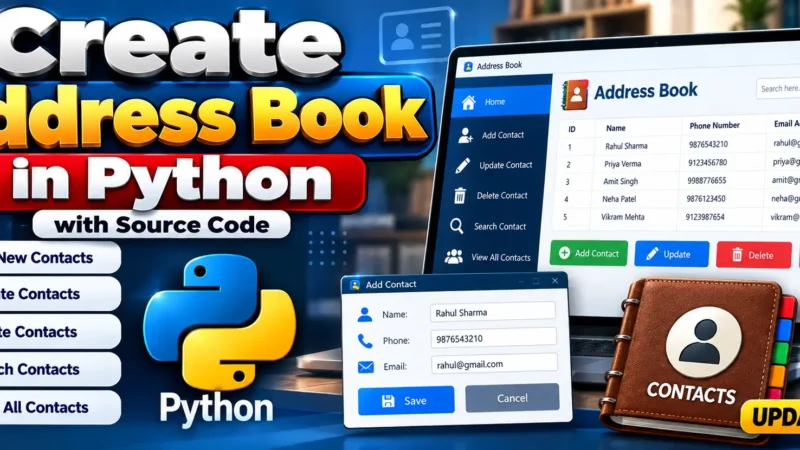 Create Address Book in Python with Source Code