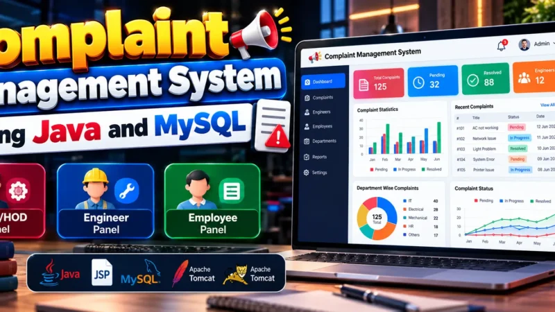 Complaint Management System Using Java and MySQL