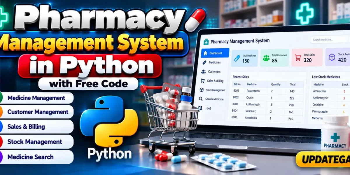 Pharmacy Management System in Python with Free Code