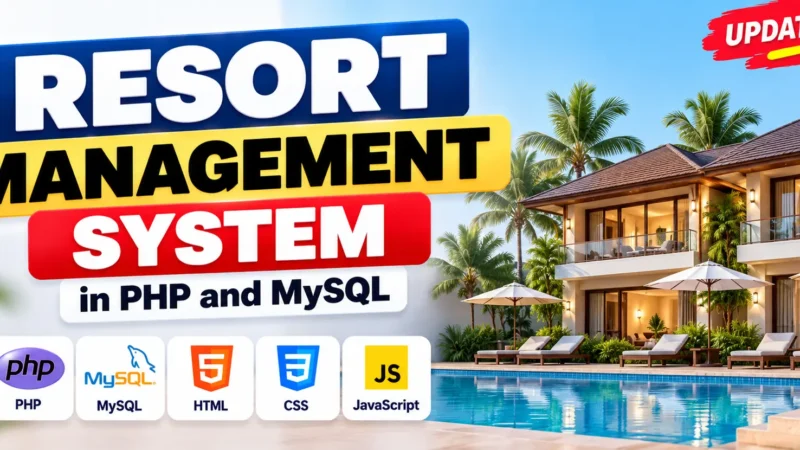 Online Resort Management System in PHP and MySQL