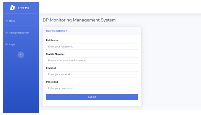 Blood Pressure Monitoring Management System