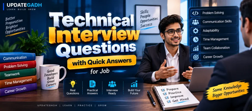 Top 10 : Technical interview Questions with Quick Answer for Job