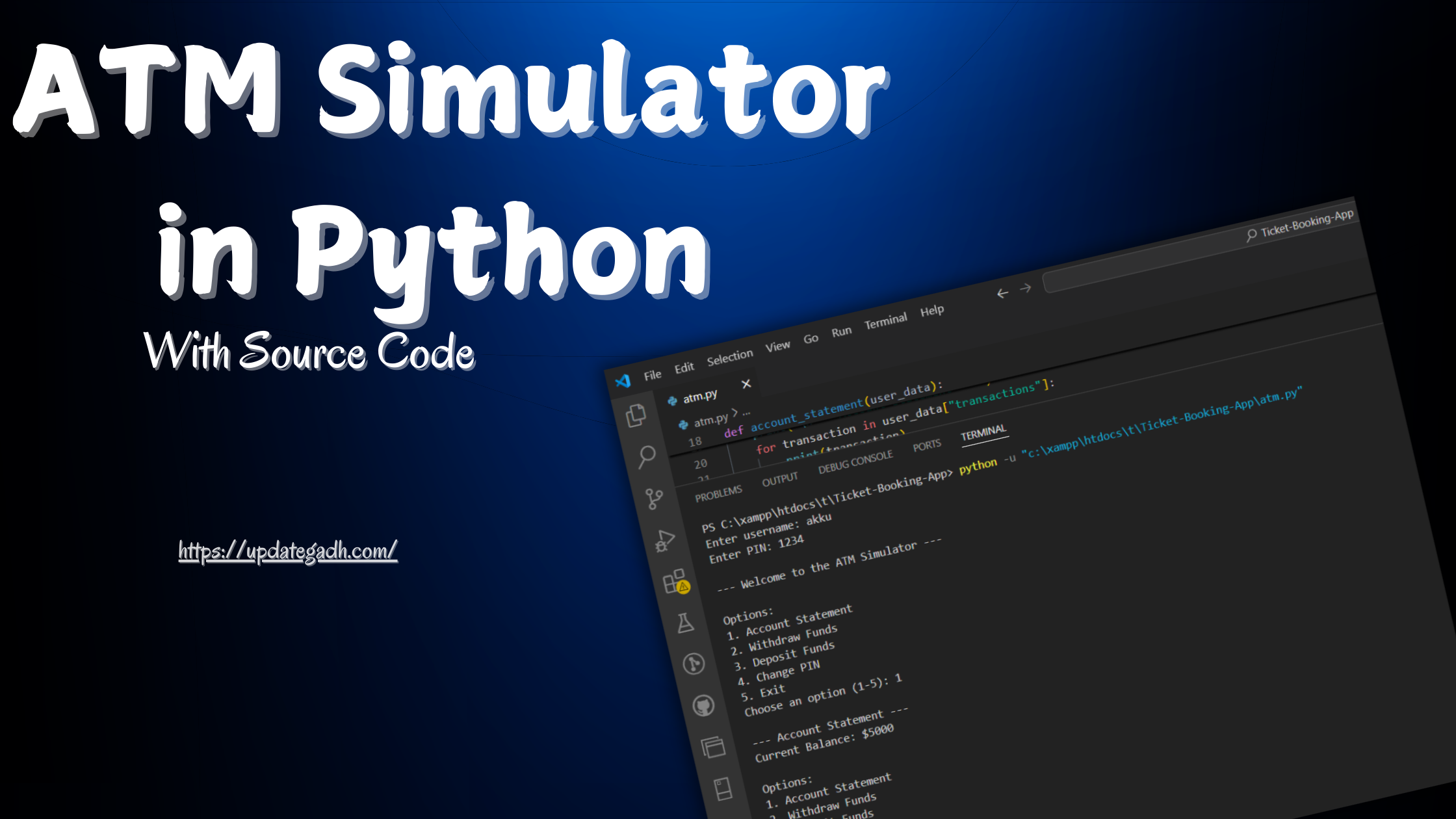 ATM Simulator in Python with Source Code