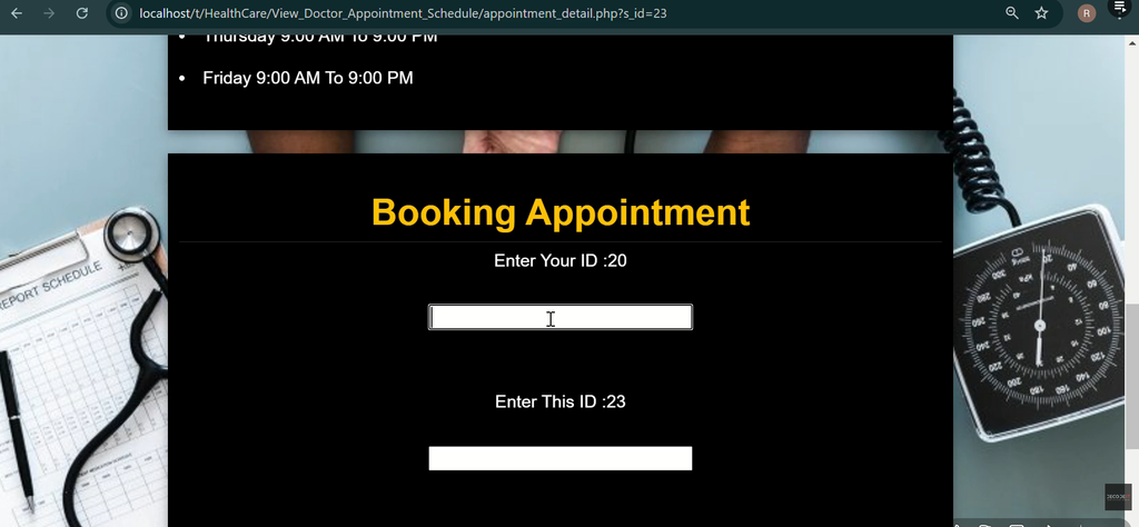 Appointment Management System Using PHP