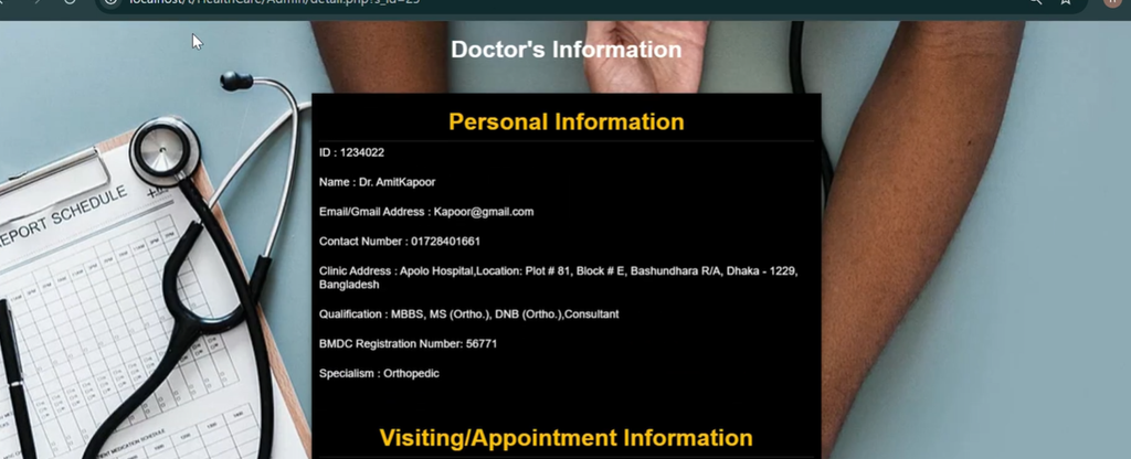 Appointment Management System Using PHP