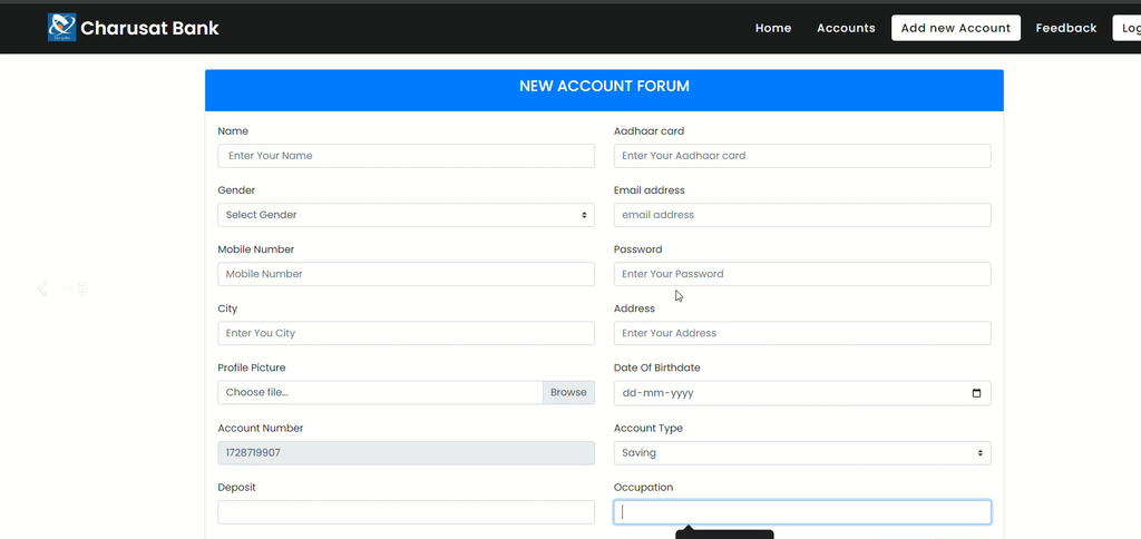 Bank Management System Using PHP and MySQL