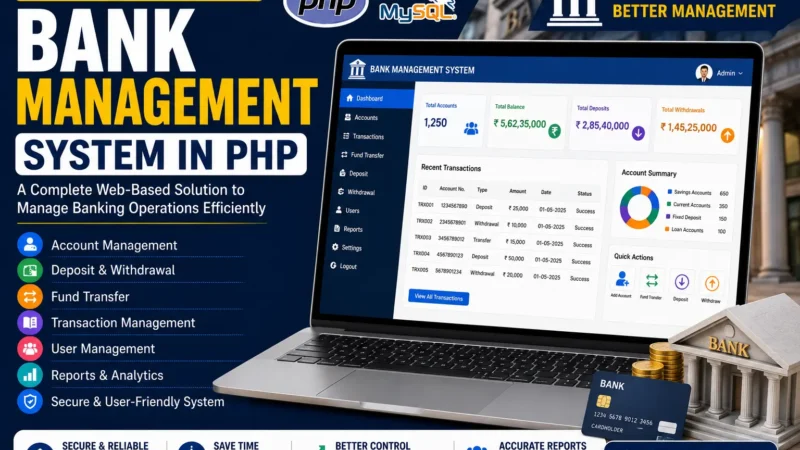 Bank Management System Using PHP