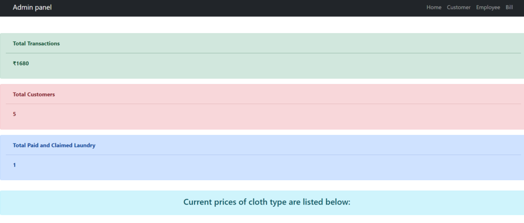 Laundry Management System in PHP and MySQL